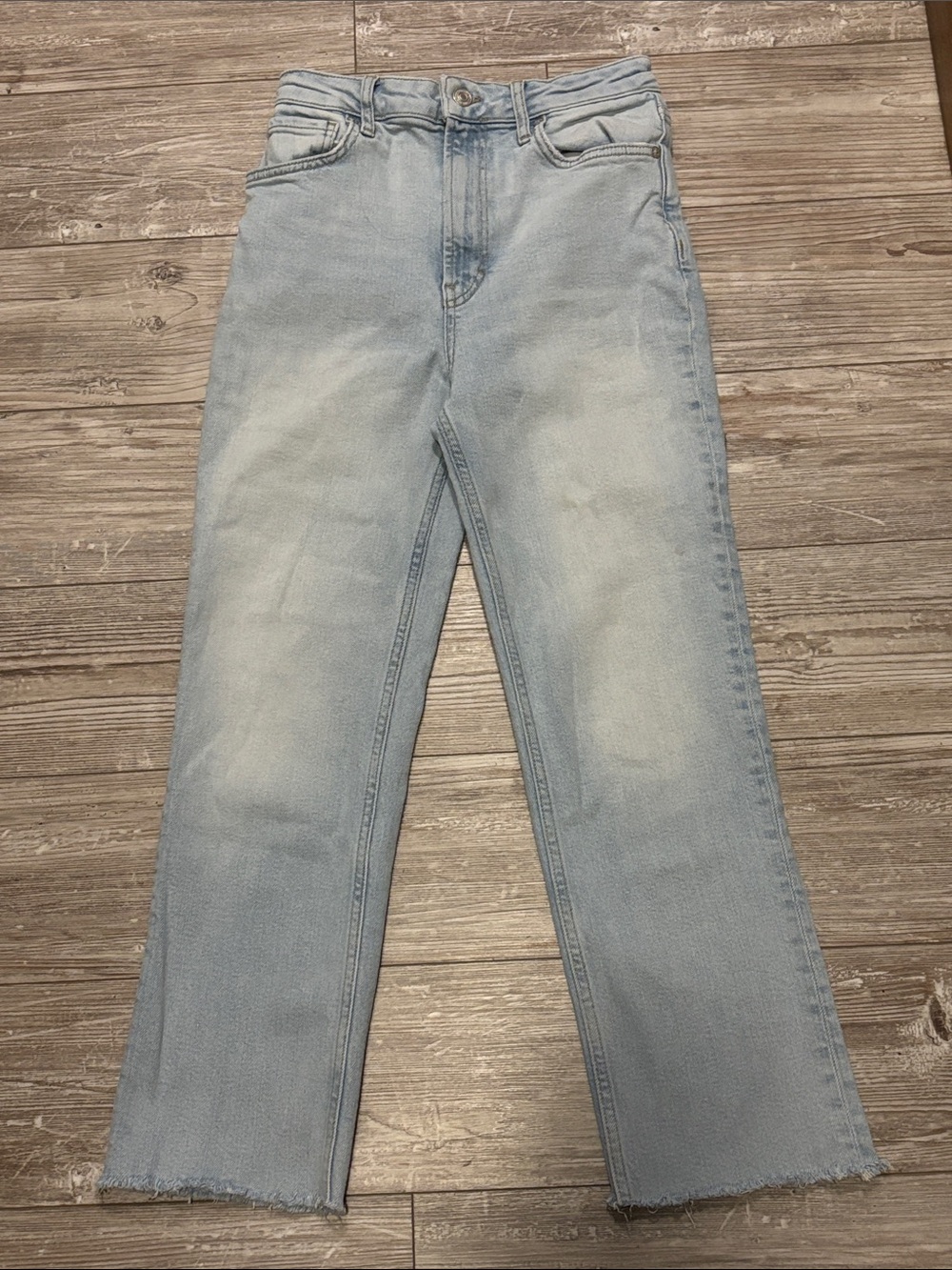 We The Free Pale Blue Cropped Straight Jeans